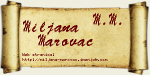 Miljana Marovac vizit kartica